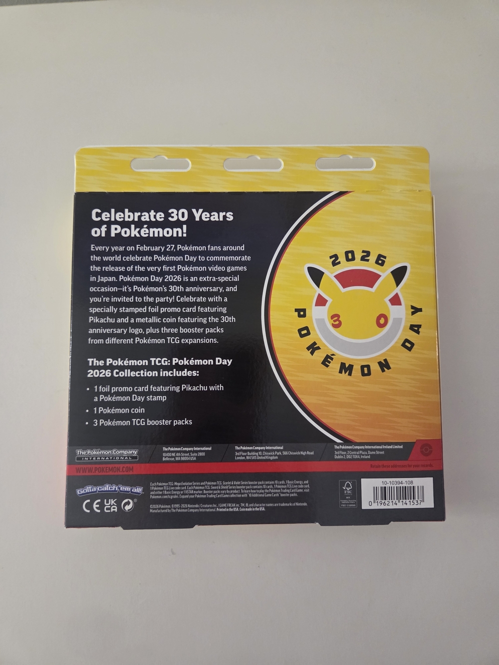 Pokémon Trading Card Game 2026 Pokémon Day Box Set Pikachu - Picture 2 of 6